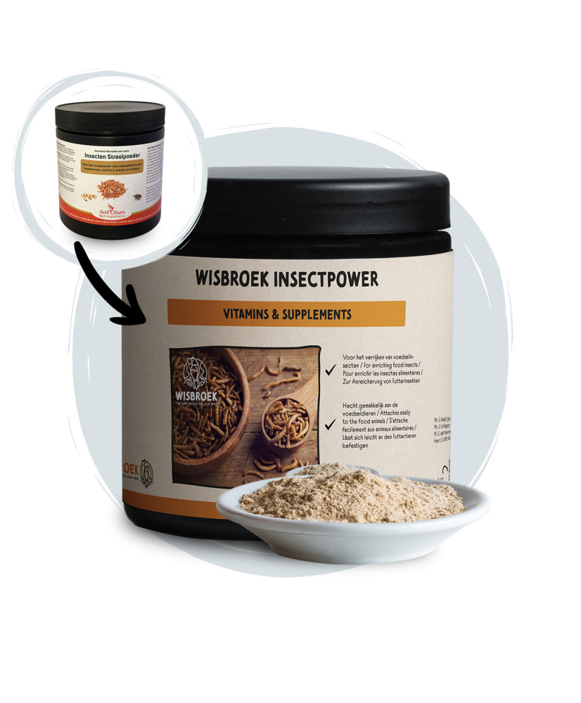 Wisbroek InsectPower (pre-mix om voedseldieren te verrijken) 700 g