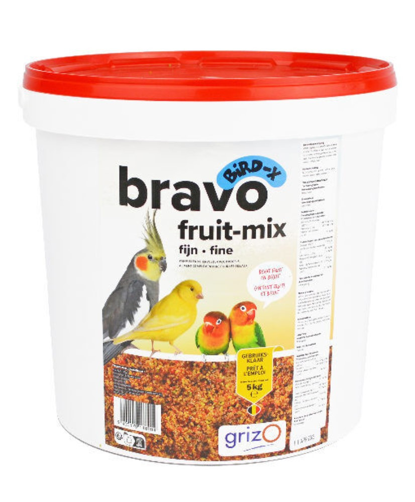 Bravo fruit-mix fijn voor kanaries en vinkachtigen 5kg