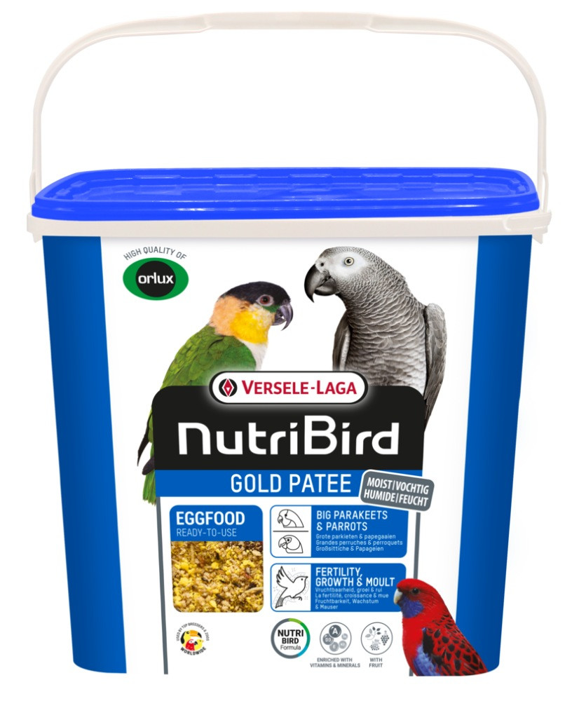 Nutribird Gold Patee Grandes Perruches & Perroquets 5kg (Orlux pâtée aux oeufs grandes perruches & perroquets, prête à l'emploi)
