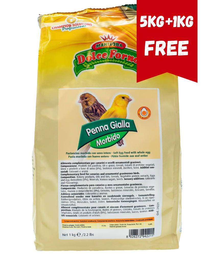 Manitoba penna gialla morbido 5+1kg gratis