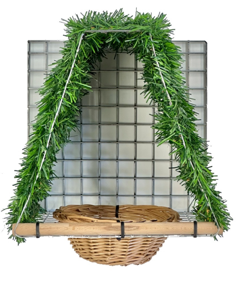 Nid abrité pour grives,traquets, bec-croisé Ø16cm