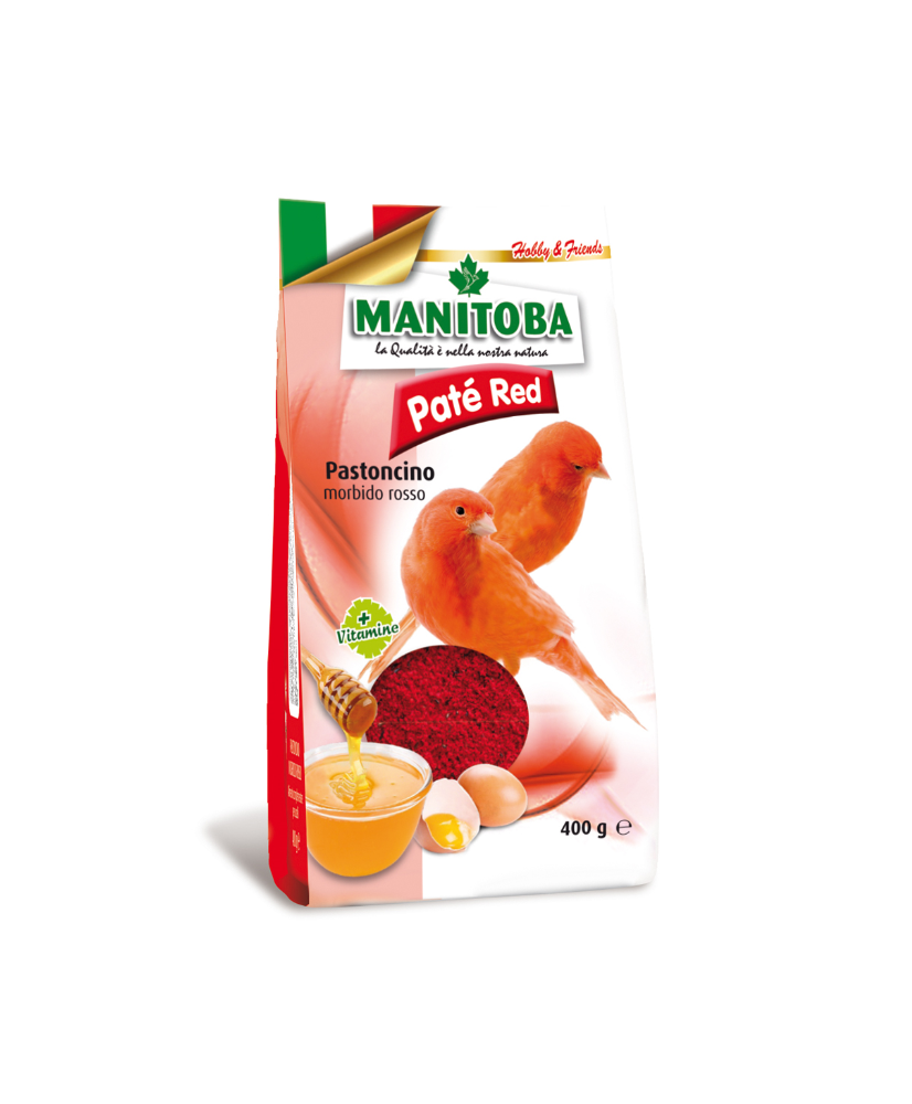 Manitoba pâtée rouge (pâtée aux œufs pour canaris rouges, prête à l’emploi) 400g