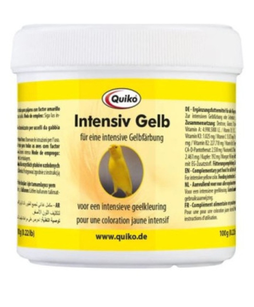 Quiko Yellow Intensif (colorée pour oiseaux à facteur jaune) 100g