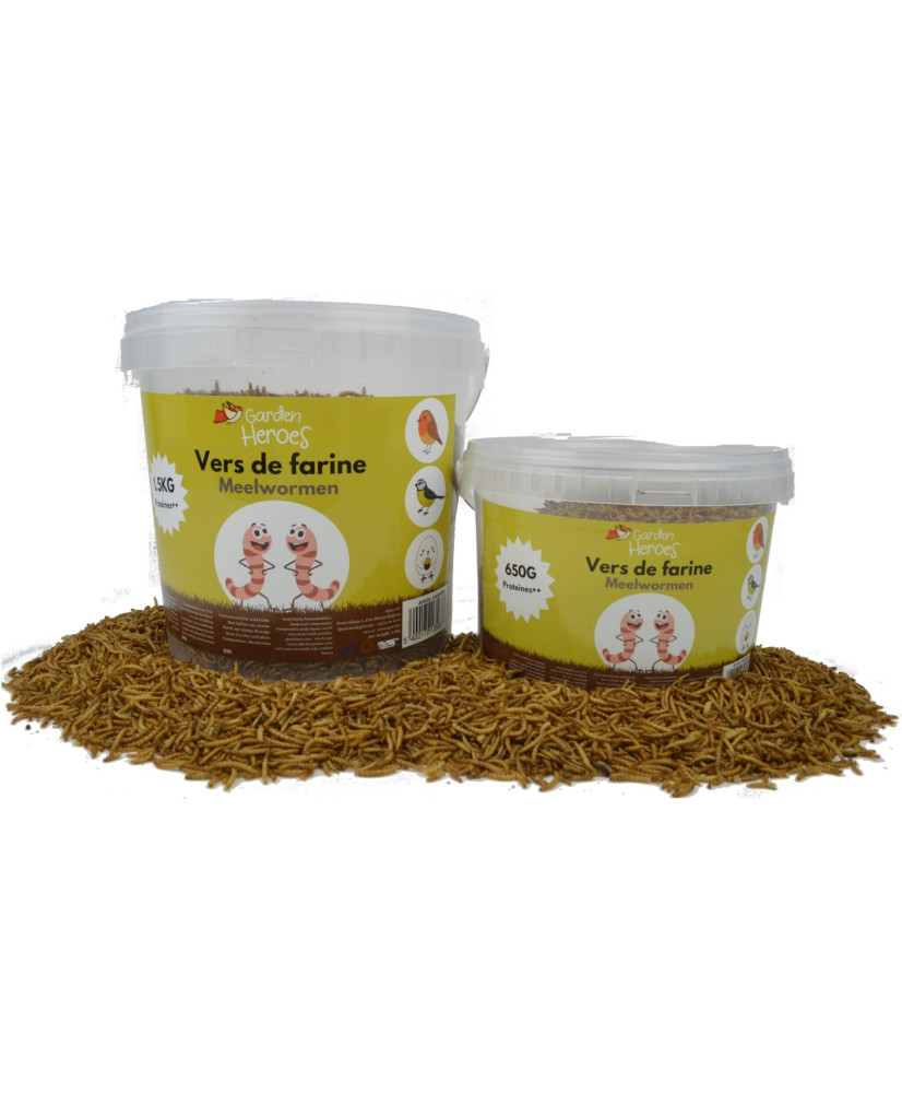 Garden Heroes gedroogde meelwormen 1,5kg Garden Heroes gedroogde meelwormen 1,5kg