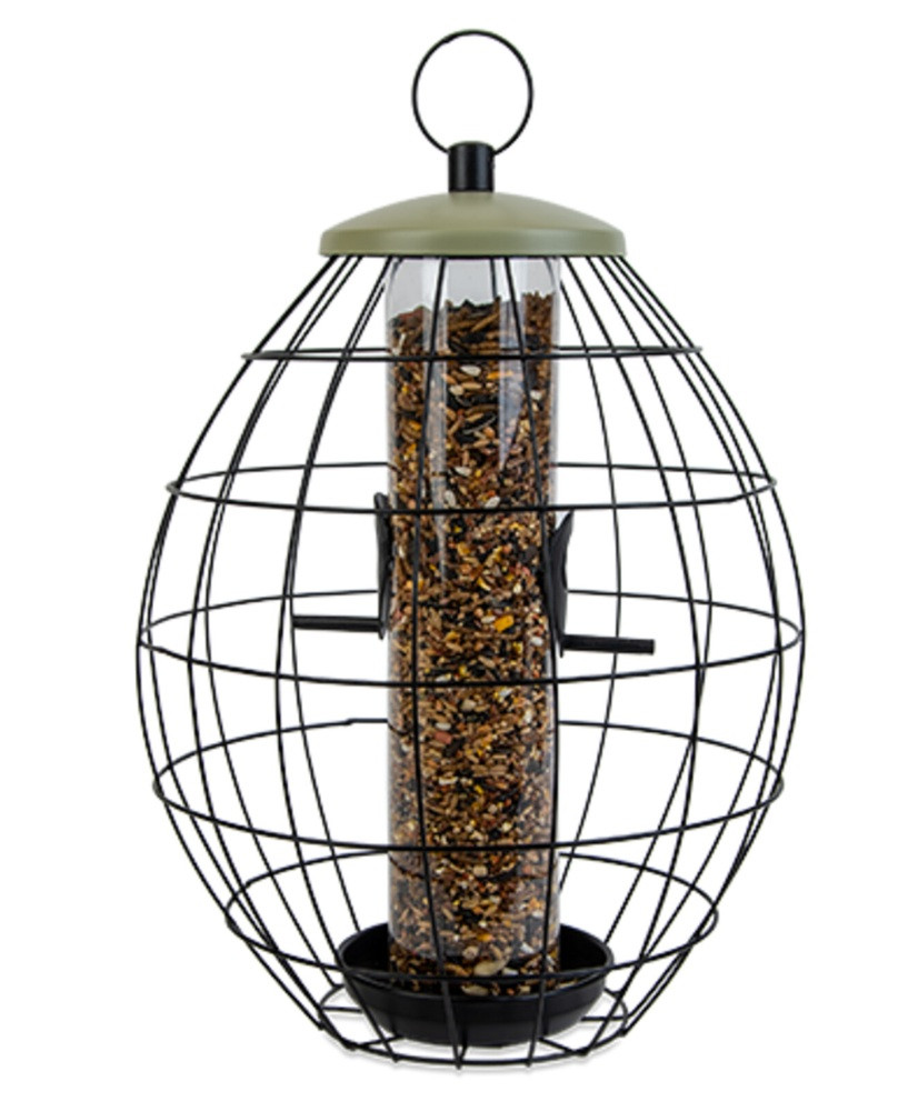 Distributeur de graines avec cage 33cm Distributeur de graines avec cage 33cm