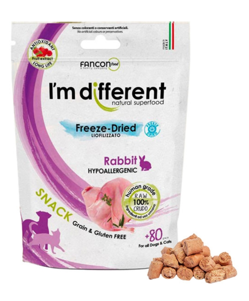 Freeze Dried Rabbit, 100% Naturel Séché Lapin - I'm Different