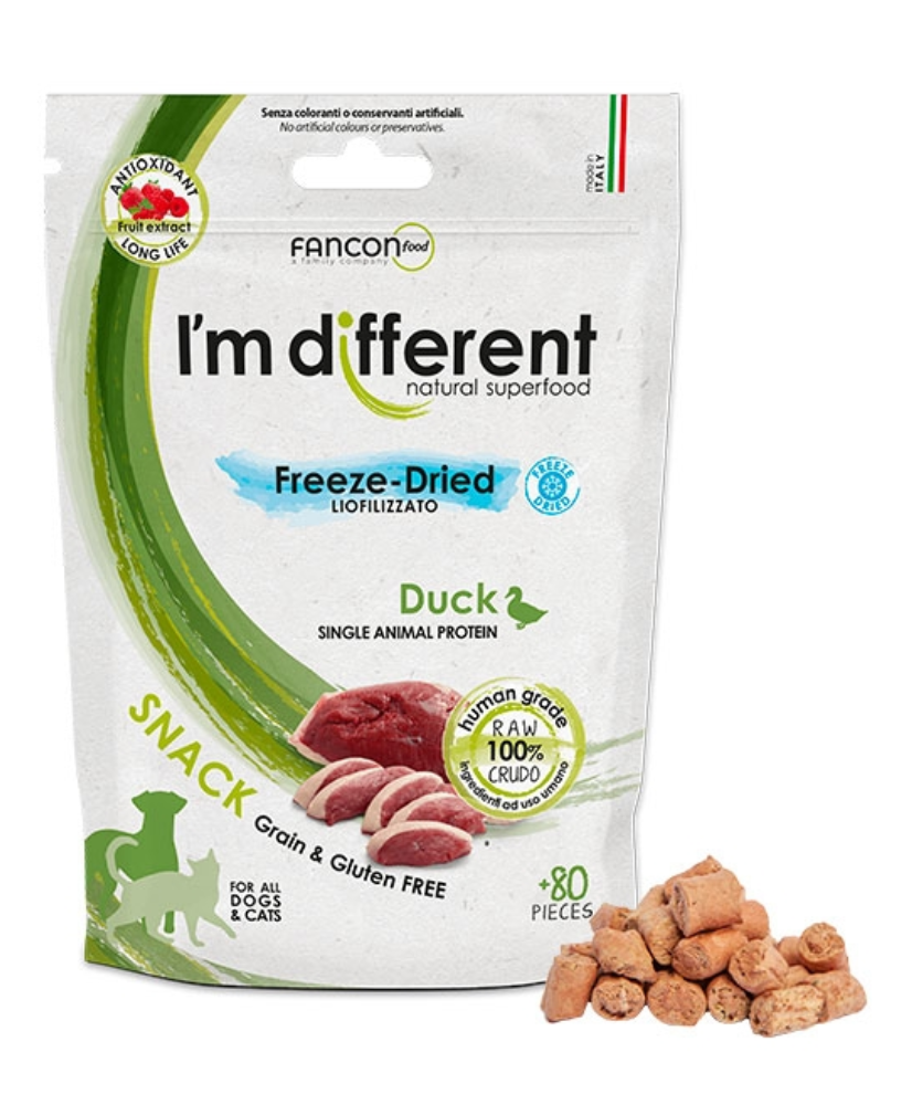 Freeze Dried Duck, 100% Natuurlijke Gedroogde Eend - I'm Different