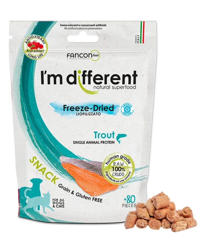 Freeze Dried Trout, 100% Naturelle Truite Séchée - I'm Different