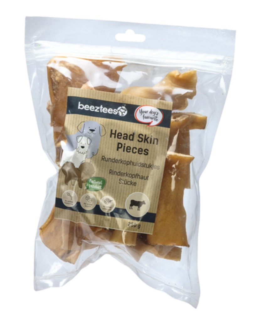 Morceaux de cuir de tête de bœuf 250g - Beeztees
