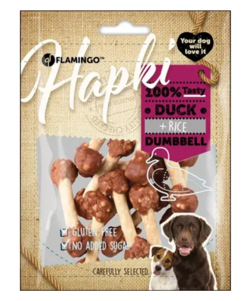 Duck & Rice Dumbell 150g - Hapki