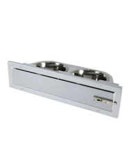 Plateau d’alimentation rotatif en inox – 2 compartiments