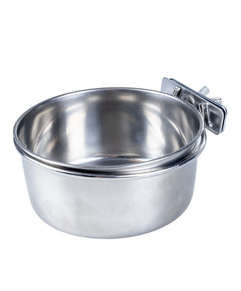 Mangeoire inox + 1 vis argenté M 590ml -12cm
